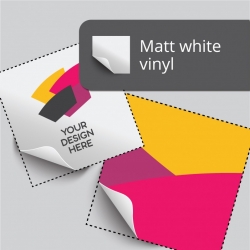 Matt white vinyl stickers m2